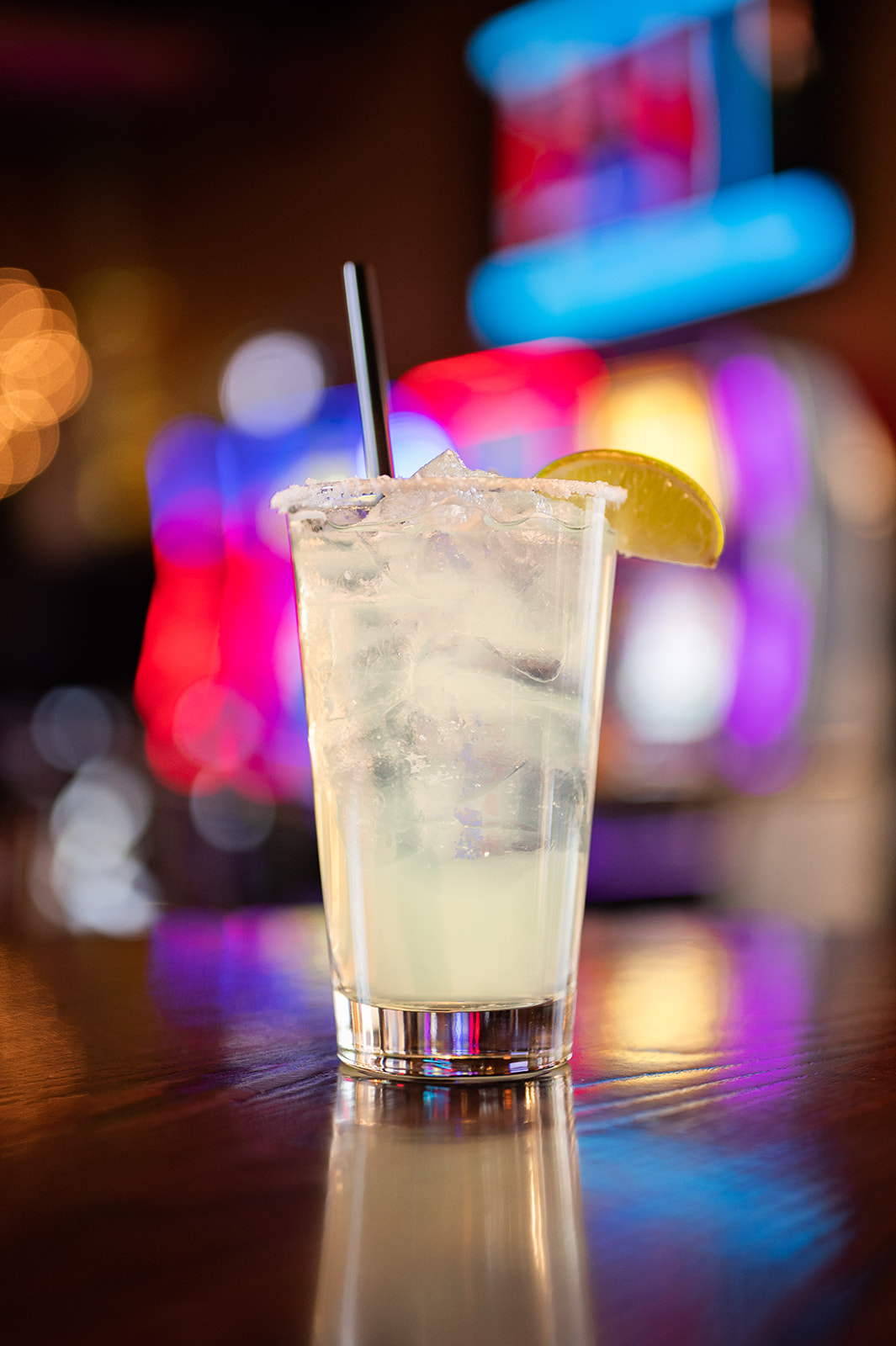 Salt-rimmed margarita