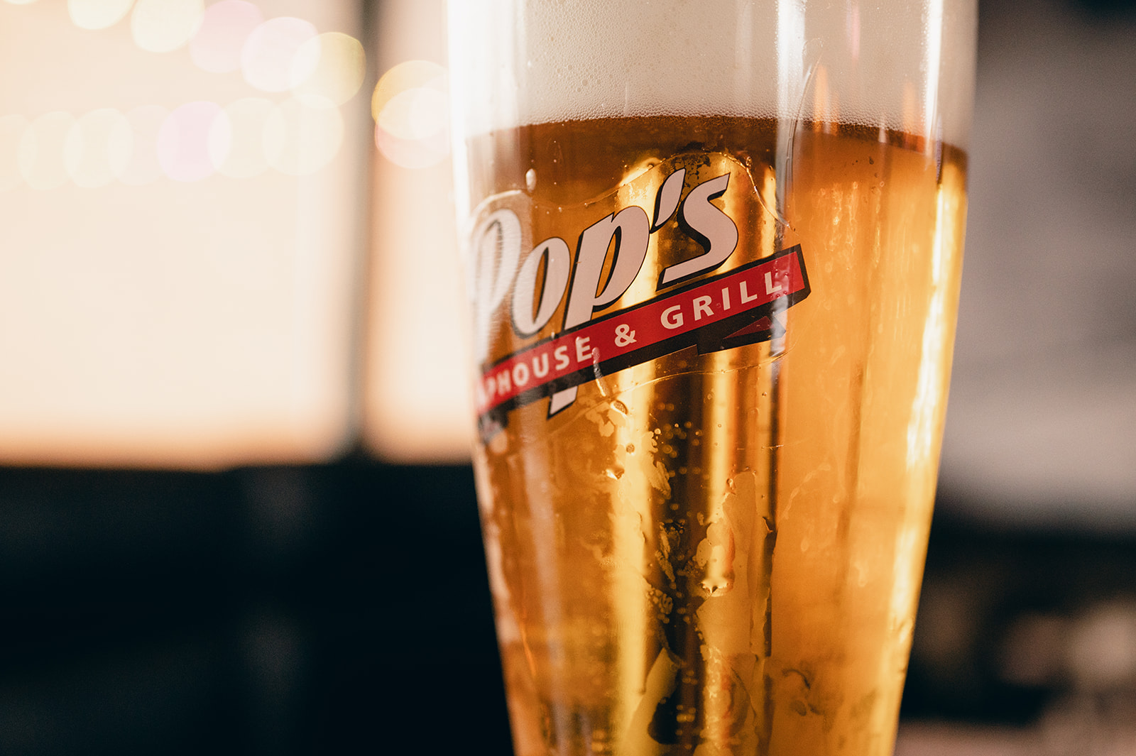 Cold pint in a Pop's glass